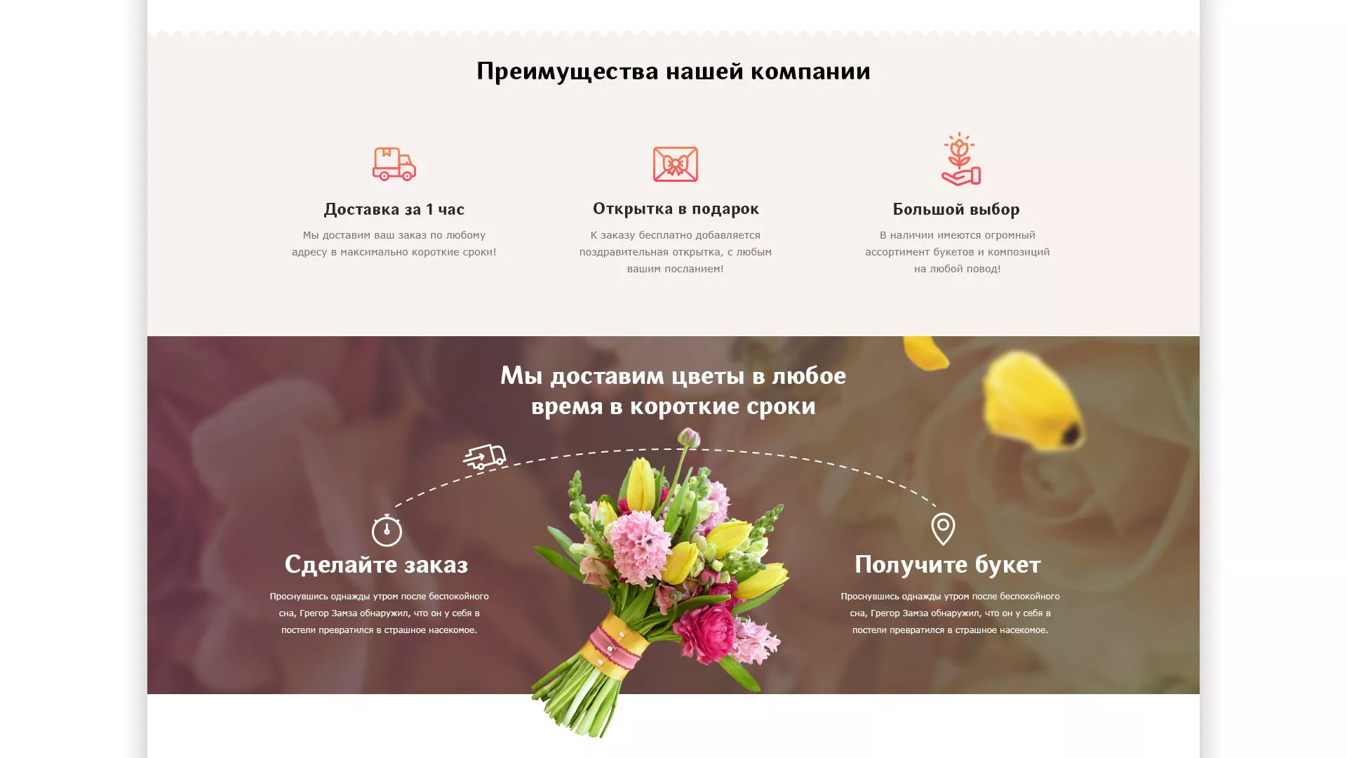 Создание интернет-магазина «Букет-онлайн» по цветам в Западной Двине