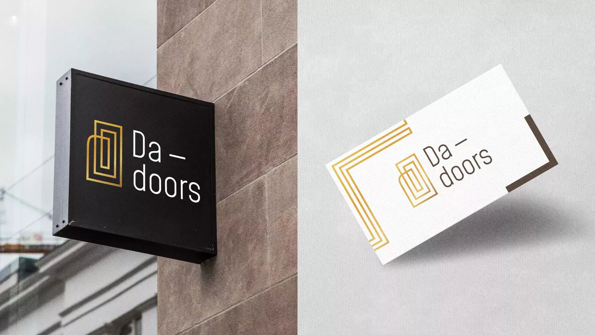 Разработка логотипа для компании «DA-DOORS» в Западной Двине
